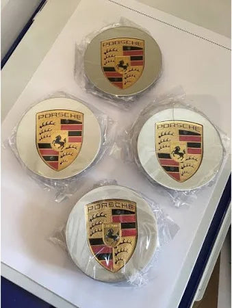 Porsche Centre Cap 76mm Silver 4 Caps